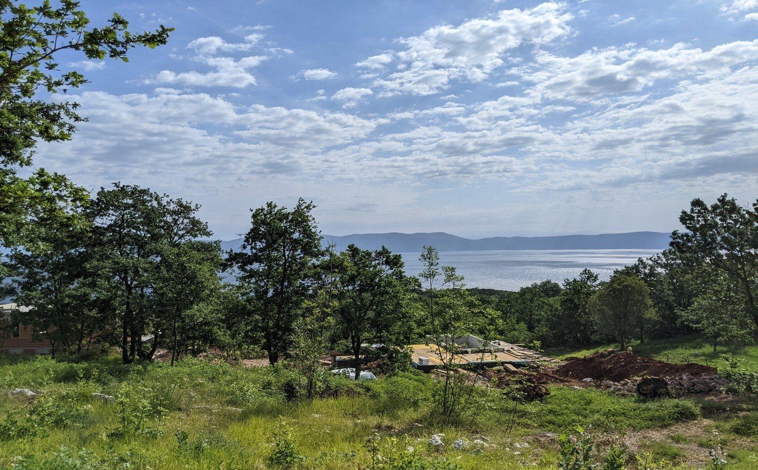 Labin zemljište s građevinskom dozvolom 1236 m2, pogled na more - Foto 4