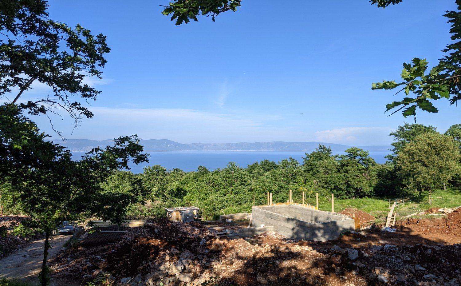 Labin zemljište s građevinskom dozvolom 1236 m2, pogled na more - Foto 6