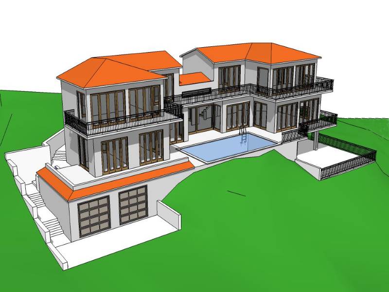 Labin zemljište s građevinskom dozvolom 1236 m2, pogled na more - Foto 12